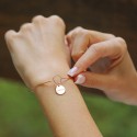Bracelet jonc personnalisé avec médaille – Bijou mode unique et tendance
