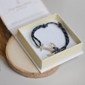 Bracelet personnalisé homme - Ancre marine gravée en argent 925 ou plaqué or