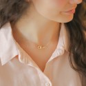 Collier prénom découpé en Or 18K lettre enfantine