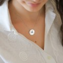 Collier jeton gravé en argent 925 ou plaqué Or