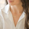 Collier prénom découpé lettre enfantine en argent 925 ou plaqué or