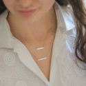 Collier double chaîne à graver en argent ou plaqué or