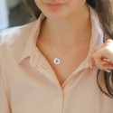 Collier jeton gravé forme étoile en argent 925 ou plaqué or