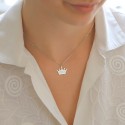Collier couronne personnalisée en argent 925 ou plaqué or