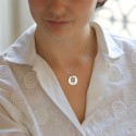 Pendentif médaille Trèfle en Argent 925 à personnaliser