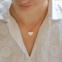 Pendentif personnalisé coeur tendresse en argent 925