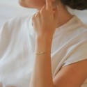 Bracelet personnalisé prénom sur chaine en argent 925 ou plaqué or