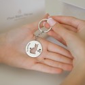 Porte clés personnalisé Chat & Chien en Acier inoxydable