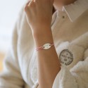 Bracelet personnalisé plaque ovale en argent 925