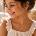 Collier prénom personnalisé jolis coeurs en argent 925 ou plaqué or