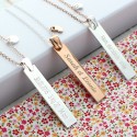 Collier personnalisé plaque rectangle