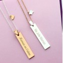 Collier personnalisé plaque rectangle