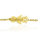 Collier bambin gravé en Or 18 carat