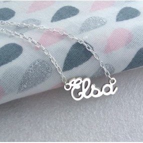 Collier Prénom Découpé manuscrit Argent 925