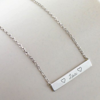 Collier plaque à graver