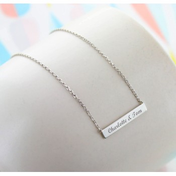 Collier plaque à graver