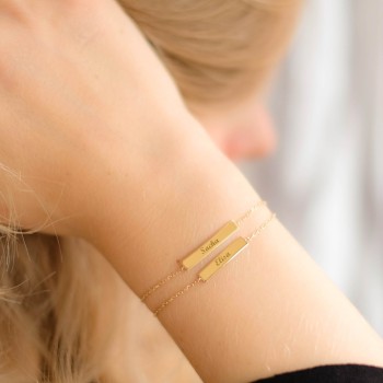 Bracelet double plaque à graver