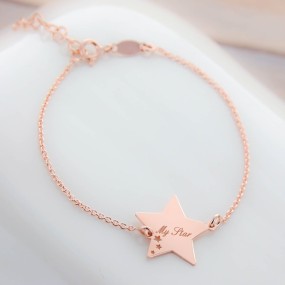 Bracelet étoiles perforées à personnaliser