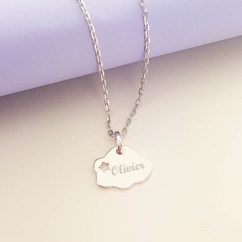 Pendentif à personnaliser étoile dans un nuage