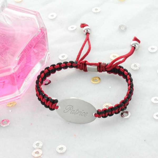 Bracelet homme Shamballa ovale