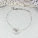 Bracelet double anneaux martelés