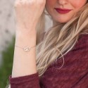 Bracelet double anneaux martelés