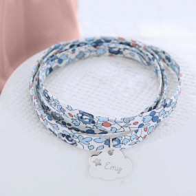 Bracelet liberty gravé étoile dans un nuage Argent Bonbon