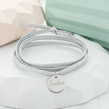 Bracelet Paillettes Triple Tour à personnaliser