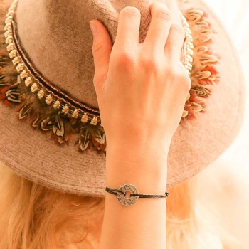 Bracelet personnalisé jeton et martelé
