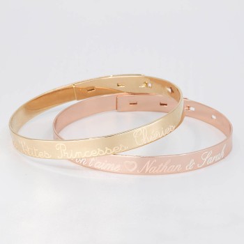 Duo Grands Bracelets Jonc à personnaliser