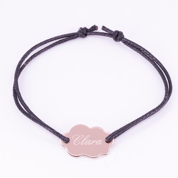 Bracele nuage sur cordon à personnaliser