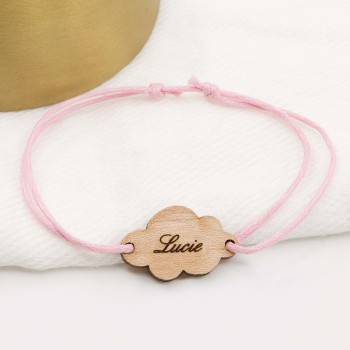 Bracelet nuage à personnaliser en bois