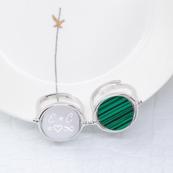 Bague Pierre semi precieuses Reversible à personnaliser