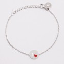 Bracelet Médaille Coeur Rouge