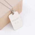 Pendentif plaque rectangle à graver pour Homme