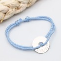 Bracelet Jeton sur cordelette marine