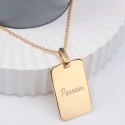 Pendentif plaque rectangle à graver pour Homme