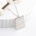 Pendentif plaque rectangle à graver pour Homme