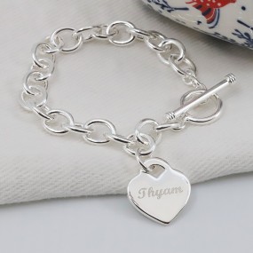 Bracelet Coeur Personnalisé grands maillons