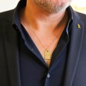Pendentif plaque rectangle à graver pour Homme