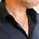 Pendentif plaque rectangle à graver pour Homme