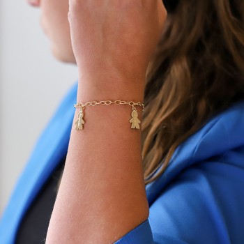 Bracelet personnalisé Garçon/Fille plaqué or