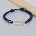 Bracelet rectangle sur cordon à personnaliser