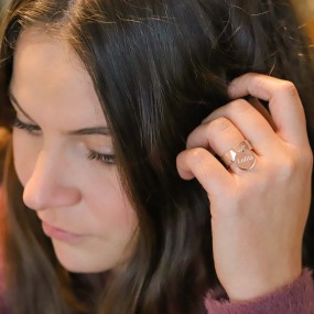 Bague Pampille en argent rosé