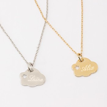Pendentif à personnaliser étoile dans un nuage