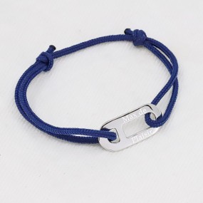 bracelet homme ovale sur cordon