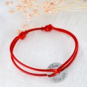 Bracelet Petit Jeton en Or Blanc 18 carat (Rouge)