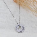 Pendentif jeton coeur en Or blanc 18 carat à personnaliser