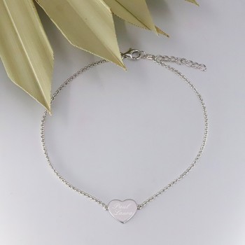 Chaîne de cheville coeur à personnaliser
