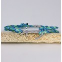 Bracelet personnalisé ancre sur cordelette marine